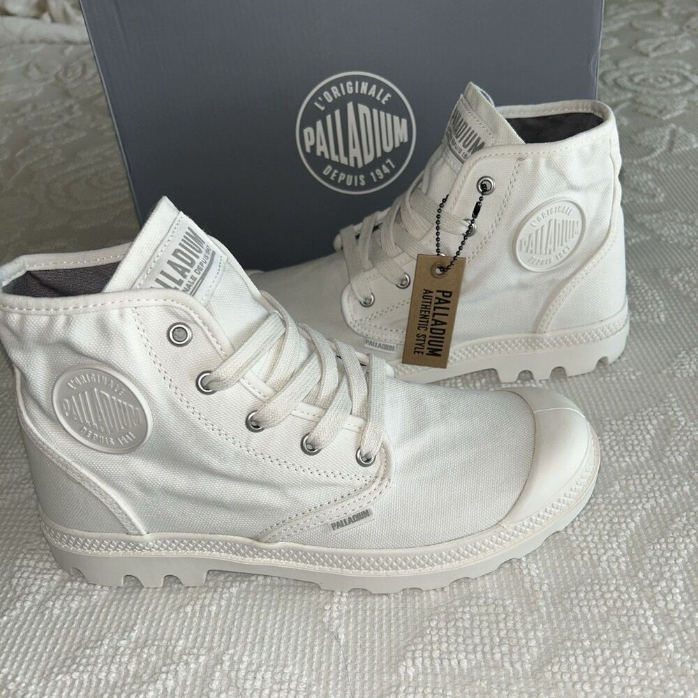 Palladium Pampa Hi Sneaker Boots / Shoes - NEW Womens 9 Star White #92352-116-M